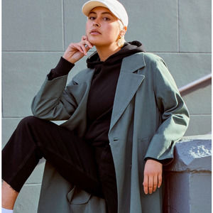 Everlane Sage Green Trench Coat